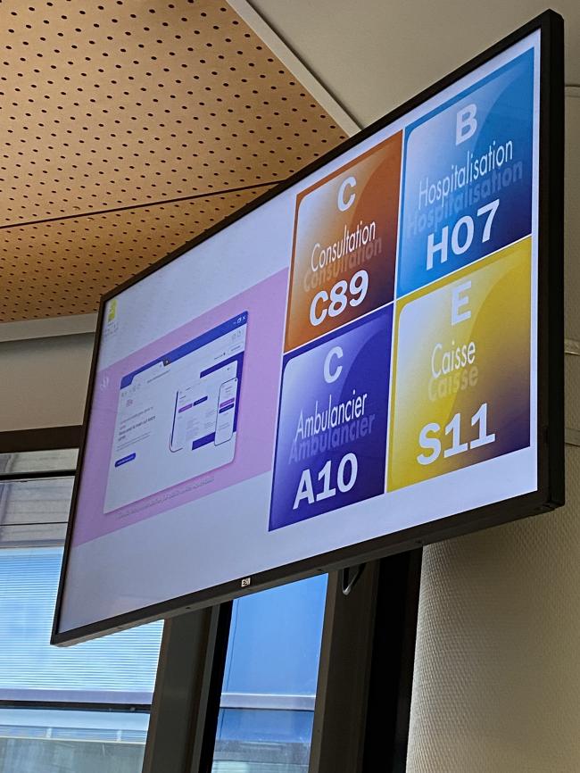 Écran salle d'attente